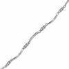Thumbnail Image 1 of Previously Owned - 1/7 CT. T.W. Diamond Three Stone Station Bracelet in 10K White Gold