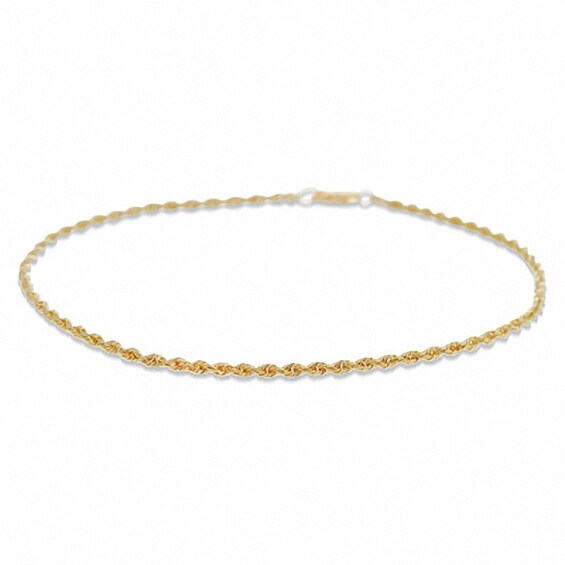 Previously Owned - 14K Gold 2.0mm Rope Anklet - 9.5