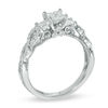 Thumbnail Image 2 of Previously Owned - 1 CT. T.W. Princess-Cut Diamond Past Present Future® Twist Ring in 14K White Gold (I/I1)