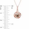 Thumbnail Image 2 of Previously Owned - 1/4 CT. T.W. Champagne and White Diamond Orbit Frame Pendant in 10K Rose Gold