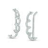 Thumbnail Image 0 of Previously Owned - Diamond Accent Scalloped Arrow Crawler Earrings in 10K White Gold