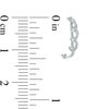 Thumbnail Image 2 of Previously Owned - Diamond Accent Scalloped Arrow Crawler Earrings in 10K White Gold