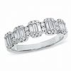 Thumbnail Image 1 of Previously Owned - 3/4 CT. T.W. Baguette and Round Diamond Band in 14K White Gold