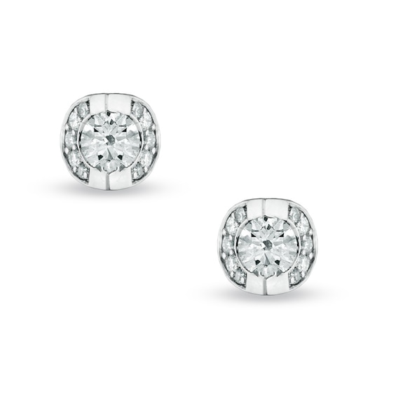 Previously Owned - 1/2 CT. T.w. Diamond Earrings in 14K White Gold (I/I2)