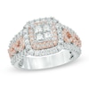 Thumbnail Image 1 of Previously Owned - 1-1/2 CT. T.W. Quad Princess-Cut Diamond Braid Engagement Ring in 14K Two-Tone Gold