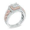 Thumbnail Image 2 of Previously Owned - 1-1/2 CT. T.W. Quad Princess-Cut Diamond Braid Engagement Ring in 14K Two-Tone Gold