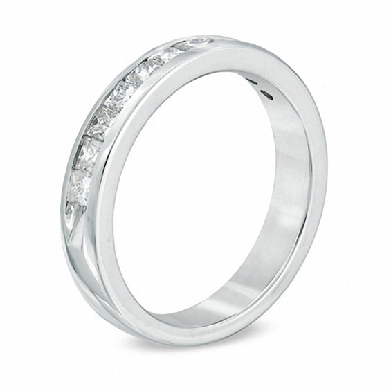 Previously Owned - 1 CT. T.w. Princess-Cut Diamond Wedding Band in 14K White Gold