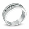Thumbnail Image 2 of Previously Owned - 1/2 CT. T.W. Black Diamond Milgrain Anniversary Band in Sterling Silver