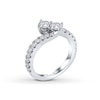 Thumbnail Image 2 of Previously Owned - Ever Us® 2 CT. T.W. Two-Stone Diamond Bypass Anniversary Band in 14K White Gold