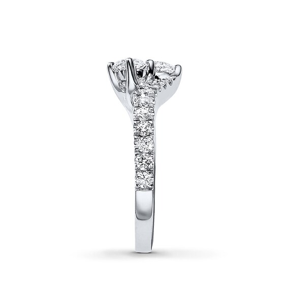 Previously Owned - Ever UsÂ® 2 CT. T.w. Two-Stone Diamond Bypass Anniversary Band in 14K White Gold
