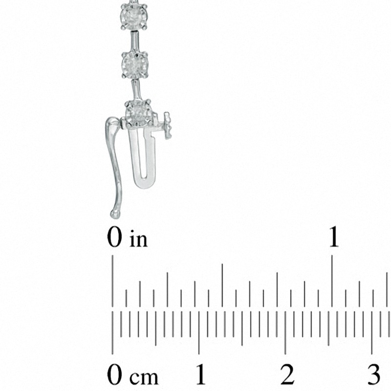 Main Image 2 of Previously Owned - 1 CT. T.W. Diamond Stick Line Bracelet in 10K White Gold