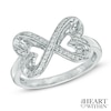 Previously Owned - The Heart WithinÂ® 1/10 CT. T.w. Diamond Heart-Shaped Infinity Ring in Sterling Silver