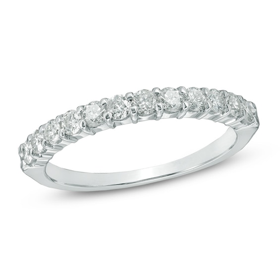 Previously Owned - 1/2 CT. T.w. Diamond Wedding Band in 14K White Gold (I/Si2)