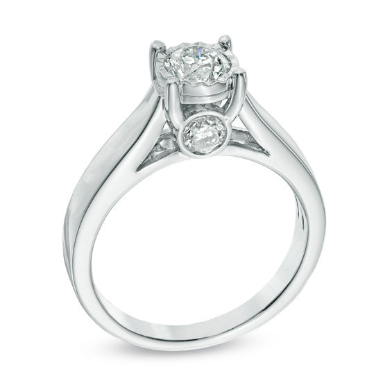 Previously Owned - 1 CT. T.w. Diamond Engagement Ring in 14K White Gold