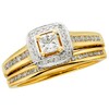 Thumbnail Image 1 of Previously Owned - 1 CT. T.W. Princess-Cut Diamond Frame Bridal Set in 14K Gold (I/I2)