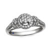 Thumbnail Image 1 of Previously Owned - Cherished Promise Collection™ 1/3 CT. T.W. Diamond Three Stone Frame Promise Ring in 10K White Gold