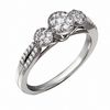 Thumbnail Image 1 of Previously Owned - Cherished Promise Collection™ 3/8 CT. T.W. Diamond Three Stone Cluster Ring in 10K White Gold