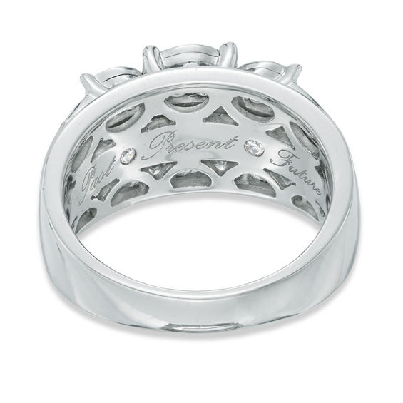 Previously Owned - 2 CT. T.w. Diamond Past Present FutureÂ® Ring in 14K White Gold