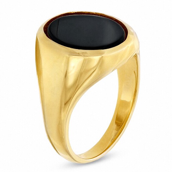 Previously Owned - Oval Onyx Ring in 10K Gold