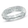 Thumbnail Image 1 of Previously Owned - Triton 6.0mm Comfort Fit Hammered White Tungsten Wedding Band