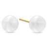 Thumbnail Image 1 of Previously Owned-5.0-5.5mm Freshwater Cultured Pearl Stud Earrings in 14K Gold