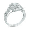 Thumbnail Image 2 of Previously Owned - 1/2 CT. T.W. Diamond Frame Twist Vintage-Style Engagement Ring in 10K White Gold