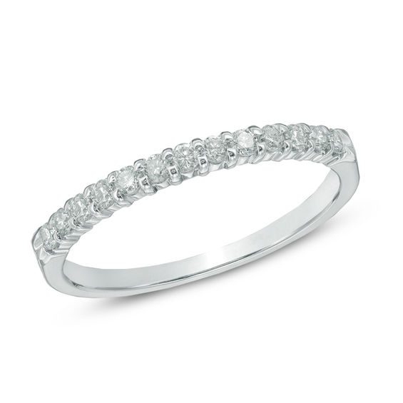 Previously Owned - 1/4 CT. T.w. Diamond Wedding Band in 14K White Gold (I/Si2)