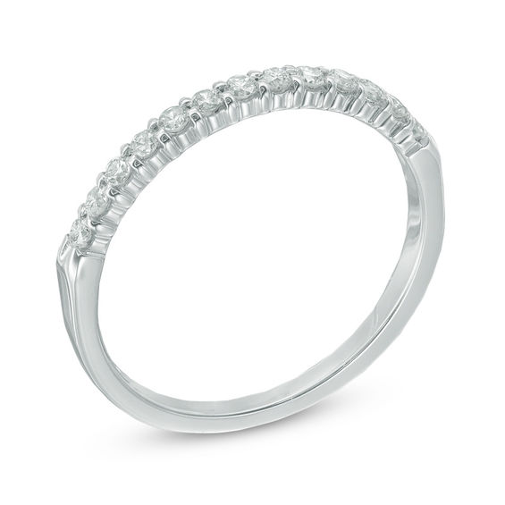 Previously Owned - 1/4 CT. T.w. Diamond Wedding Band in 14K White Gold (I/Si2)