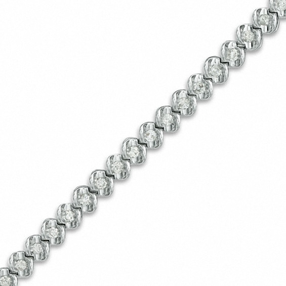 Previously Owned - 1 CT. T.w. Diamond Bracelet in 10K White Gold - 7.25"
