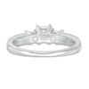 Thumbnail Image 3 of Previously Owned 1-1/2 CT. T.W. Princess-Cut Diamond Three Stone Soldered Bridal Set in 14K White Gold