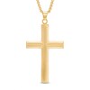 Thumbnail Image 1 of Previously Owned - Men's Cross Pendant in Stainless Steel and Yellow IP - 24"