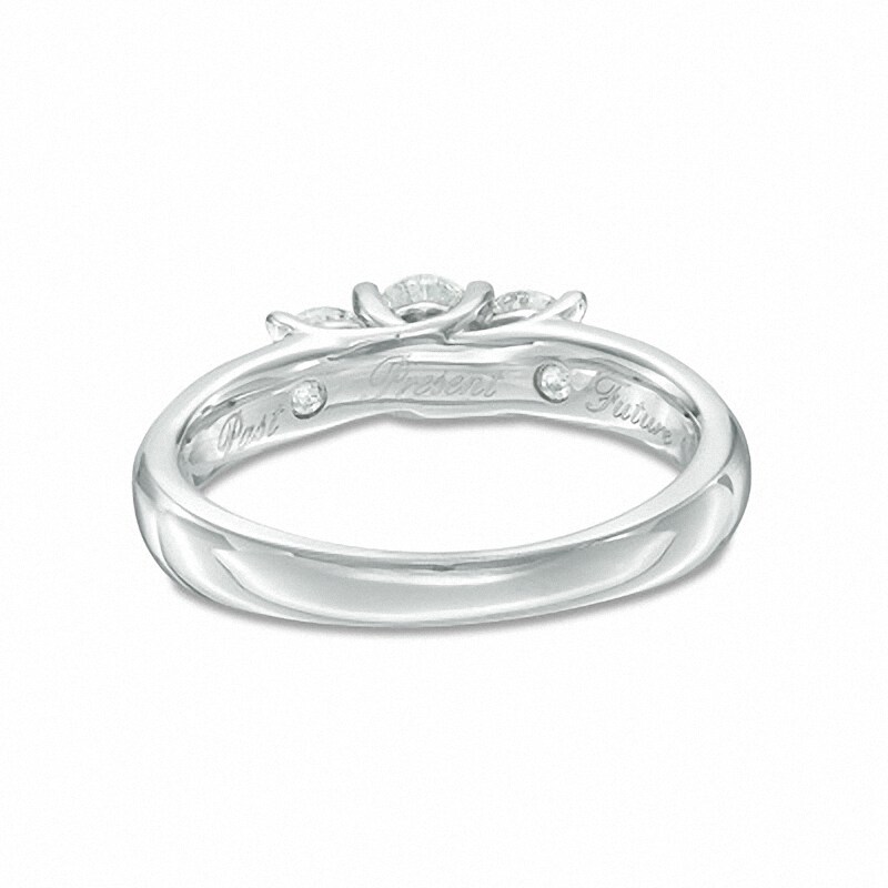 Main Image 3 of Previously Owned - 1 CT. T.W. Diamond Three Stone Ring in 10K White Gold