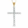 Thumbnail Image 1 of Previously Owned - 1 CT. T.W. Diamond Cross Pendant in 10K Gold