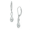 Thumbnail Image 1 of Previously Owned - 1/10 CT. T.W. Diamond Infinity Drop Earrings in 10K White Gold