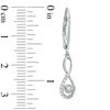 Thumbnail Image 2 of Previously Owned - 1/10 CT. T.W. Diamond Infinity Drop Earrings in 10K White Gold