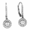 Thumbnail Image 1 of Previously Owned - 1-1/4 CT. T.W. Diamond Frame Drop Earrings in 14K White Gold (I/I2)