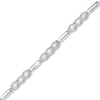 Thumbnail Image 1 of Previously Owned - 1 CT. T.W. Diamond Three Stone Station Bracelet in 10K White Gold