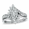 Thumbnail Image 1 of Previously Owned - 1 CT. T.W. Marquise Diamond Shadow Frame Bridal Set in 14K White Gold