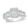 Thumbnail Image 1 of Previously Owned - 1 CT. T.W. Multi Baguette Diamond Frame Ring in 14K White Gold