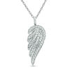 Thumbnail Image 1 of Previously Owned - 1/3 CT. T.W. Diamond Single Wing Pendant in 14K White Gold