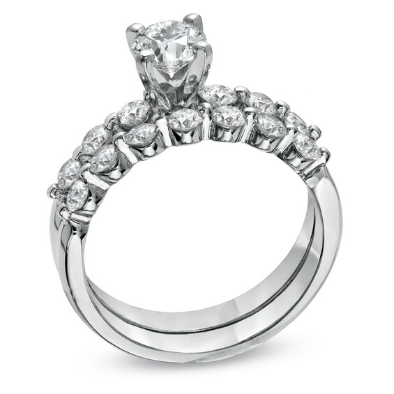 Previously Owned 1-3/4 CT. T.w. Diamond Bridal Set in 14K White Gold