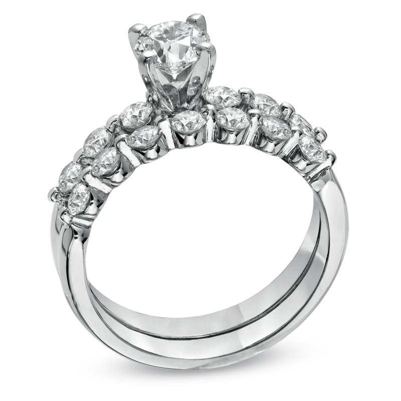 Main Image 2 of Previously Owned 1-3/4 CT. T.W. Diamond Bridal Set in 14K White Gold