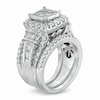 Thumbnail Image 2 of Previously Owned - 3 CT. T.W. Quad Princess-Cut Diamond Three Piece Bridal Set in 14K White Gold