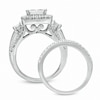Thumbnail Image 3 of Previously Owned - 3 CT. T.W. Quad Princess-Cut Diamond Three Piece Bridal Set in 14K White Gold