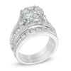 Thumbnail Image 2 of Previously Owned - 2-1/2 CT. T.W. Diamond Cluster Bridal Set in 14K White Gold
