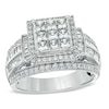 Thumbnail Image 0 of Previously Owned - 1-1/4 CT. T.W. Princess-Cut Composite Diamond Frame Ring in 10K White Gold