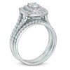 Thumbnail Image 2 of Previously Owned - 1-1/2 CT. T.W. Diamond Double Frame Bridal Set in 14K White Gold (I/I2)