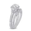 Thumbnail Image 2 of Previously Owned - 6.0mm Lab-Created White Sapphire Collar Bridal Set in Sterling Silver