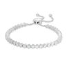 Thumbnail Image 1 of Previously Owned - Lab-Created White Sapphire Bolo Bracelet in Sterling Silver - 9.0"