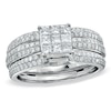Thumbnail Image 1 of Previously Owned - 1-1/4 CT. T.W. Princess-Cut Diamond Bridal Set in 14K White Gold